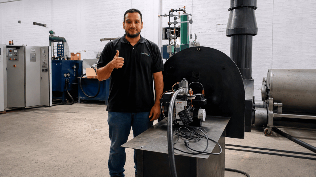 técnico con quemador hsg400